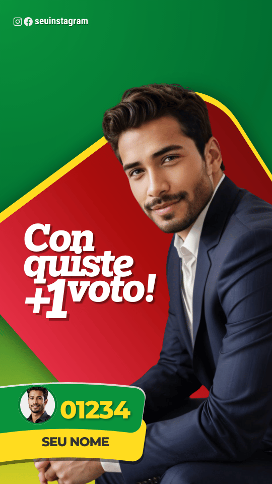 Pack Campanha Politica Eleitoral Design no Canva Templates para Redes Sociais Instagram Reels Kit Político MDB Verde Preto Vermelho e Amarelo