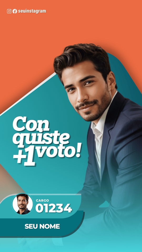 Pack Campanha Politica Eleitoral Design no Canva Templates para Redes Sociais Instagram Reels Kit Político Partido Pros Laranja e Verde Turquesa