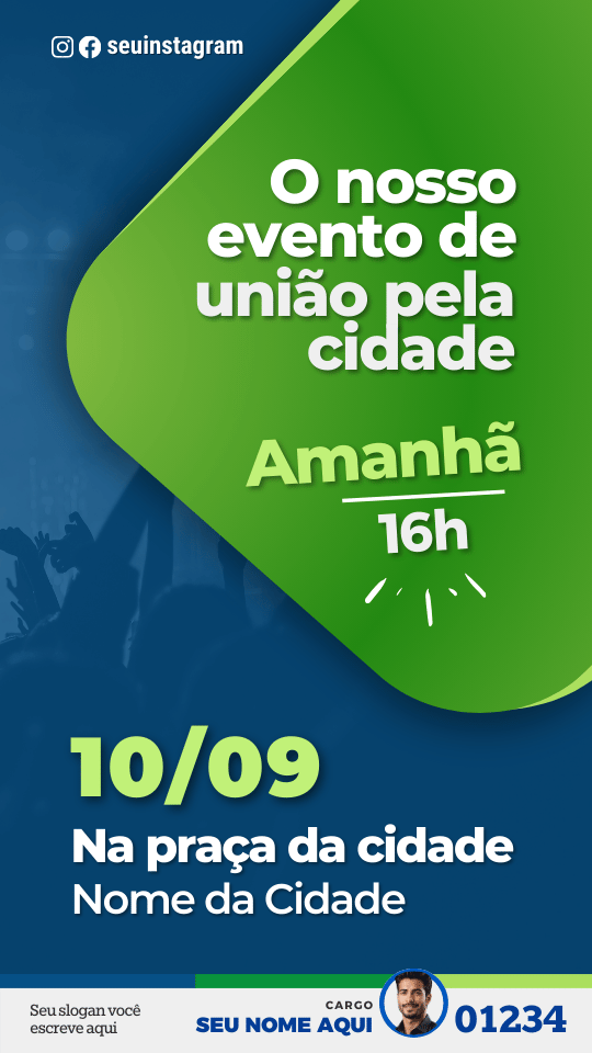 Pack Campanha Politica Eleitoral Design Completo Canva Criativos Instagram e Facebook KitPolitico Verde e Azuis Democratas