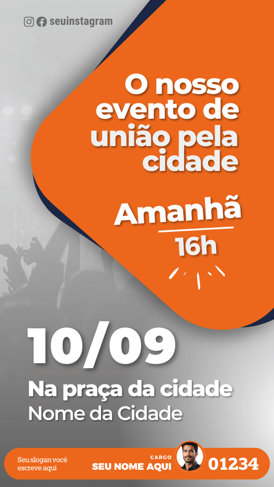 Pack Campanha Politica Eleitoral Design no Canva Templates para Redes Sociais Instagram Reels Kit Político Partido Novo Solidariedade Laranja e Azul
