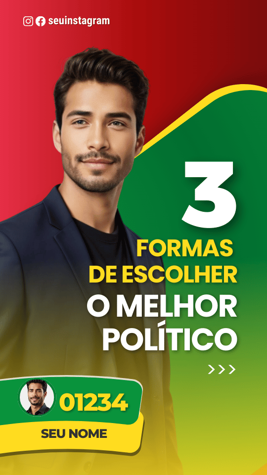 Pack Campanha Politica Eleitoral Design no Canva Templates para Redes Sociais Instagram Reels Kit Político MDB Verde Preto Vermelho e Amarelo
