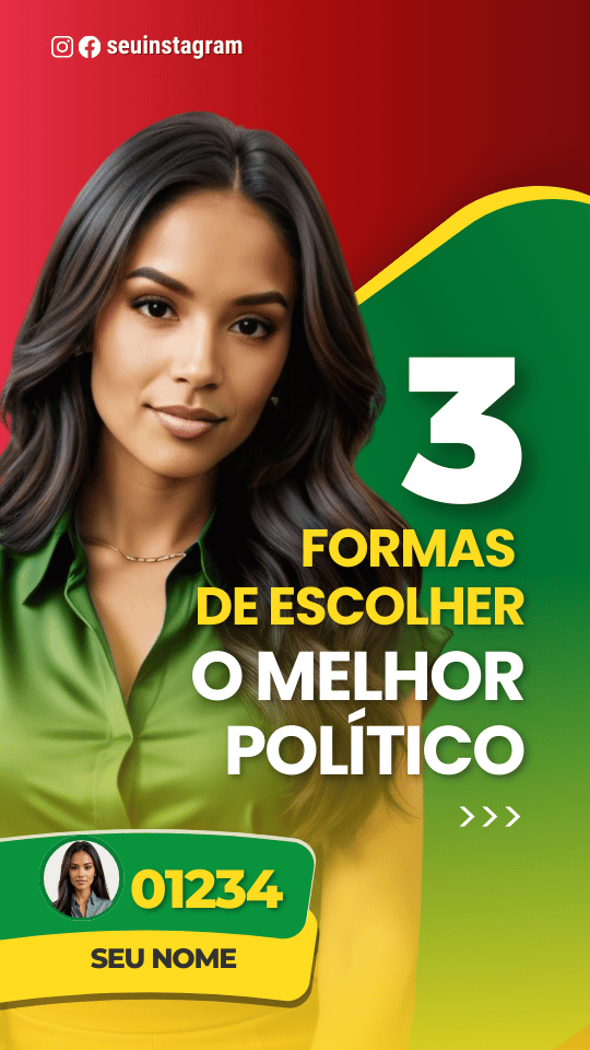 Pack Campanha Politica Eleitoral Design no Canva Templates para Redes Sociais Instagram Reels Kit Político MDB Verde Preto Vermelho e Amarelo