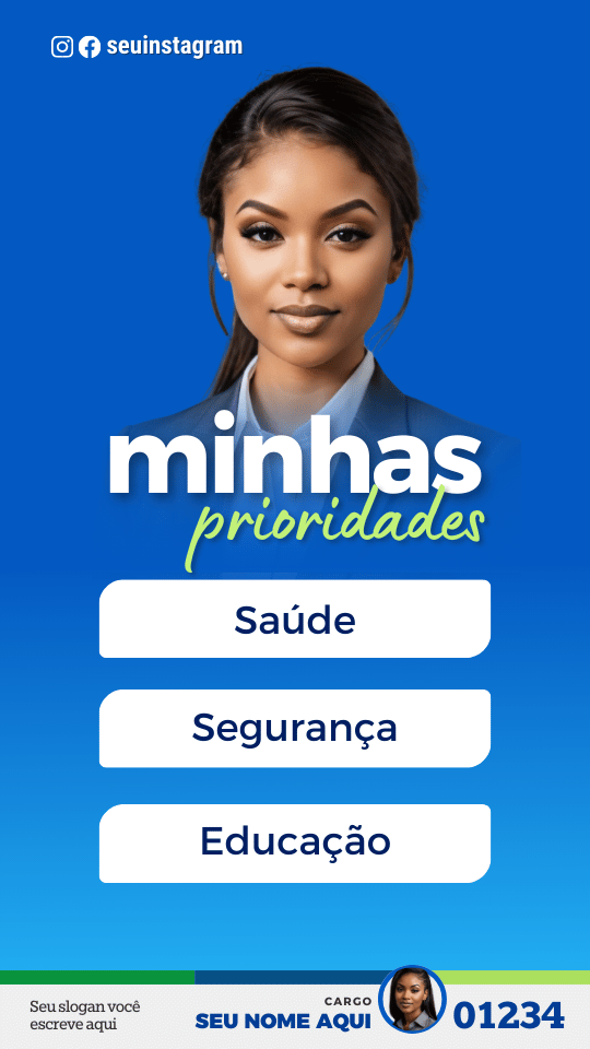 Pack Campanha Politica Eleitoral Design Completo Canva Criativos Instagram e Facebook KitPolitico Verde e Azuis Democratas