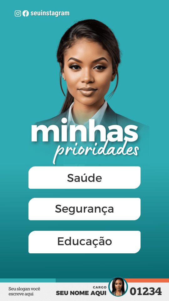 Pack Campanha Politica Eleitoral Design no Canva Templates para Redes Sociais Instagram Reels Kit Político Partido Pros Laranja e Verde Turquesa