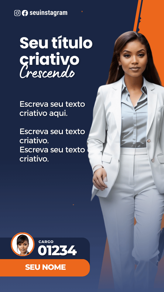 Pack Campanha Politica Eleitoral Design no Canva Templates para Redes Sociais Instagram Reels Kit Político Partido Novo Solidariedade Laranja e Azul