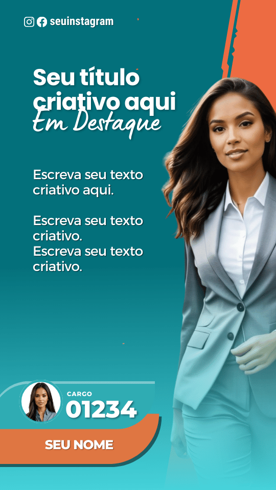 Pack Campanha Politica Eleitoral Design no Canva Templates para Redes Sociais Instagram Reels Kit Político Partido Pros Laranja e Verde Turquesa