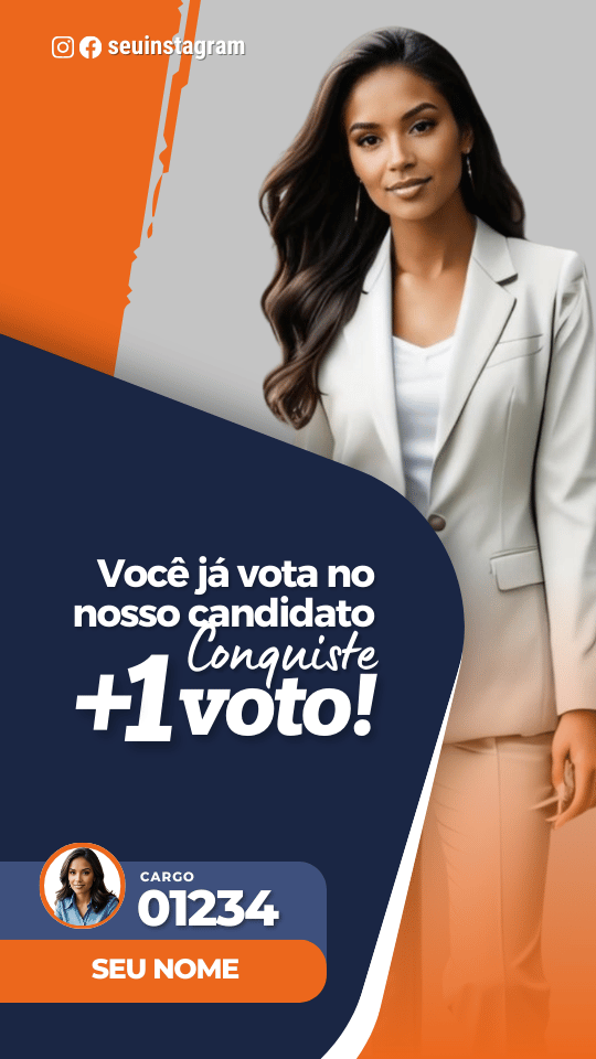 Pack Campanha Politica Eleitoral Design no Canva Templates para Redes Sociais Instagram Reels Kit Político Partido Novo Solidariedade Laranja e Azul