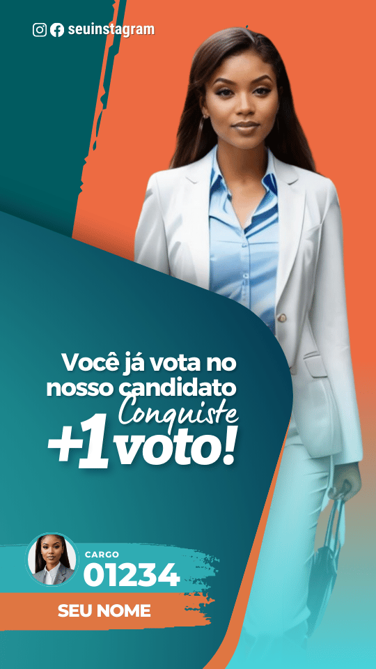 Pack Campanha Politica Eleitoral Design no Canva Templates para Redes Sociais Instagram Reels Kit Político Partido Pros Laranja e Verde Turquesa