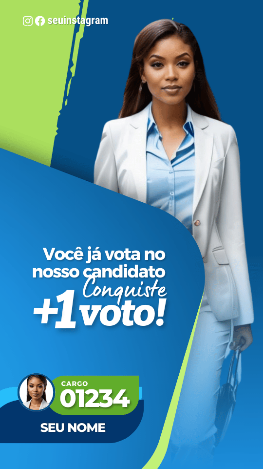 Pack Campanha Politica Eleitoral Design Completo Canva Criativos Instagram e Facebook KitPolitico Verde e Azuis Democratas