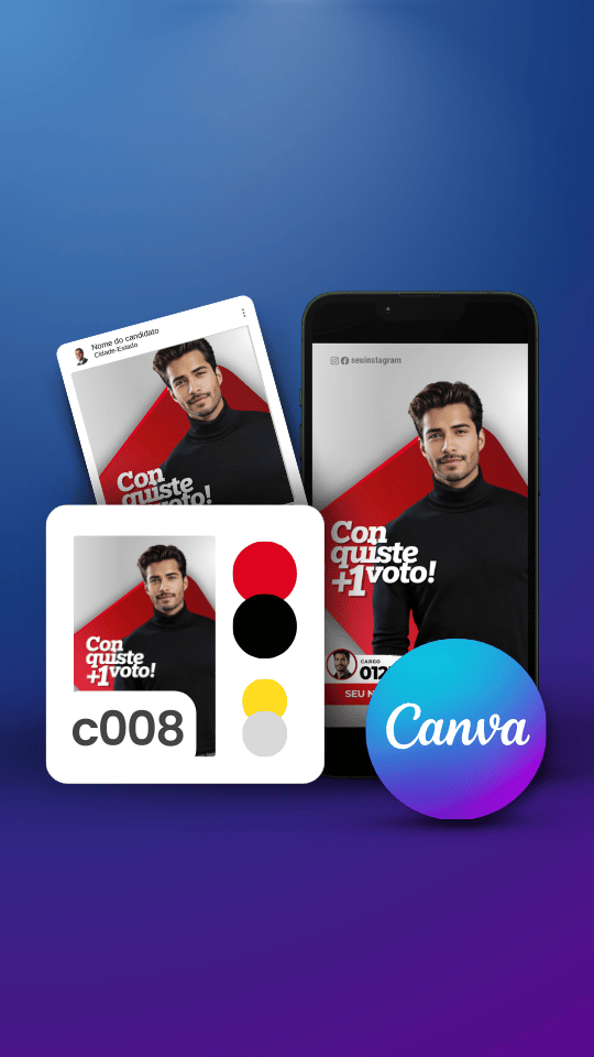 Pack Campanha Politica Eleitoral Design Completo Canva Criativos Instagram e Facebook KitPolitico Partidos PT Esquerda